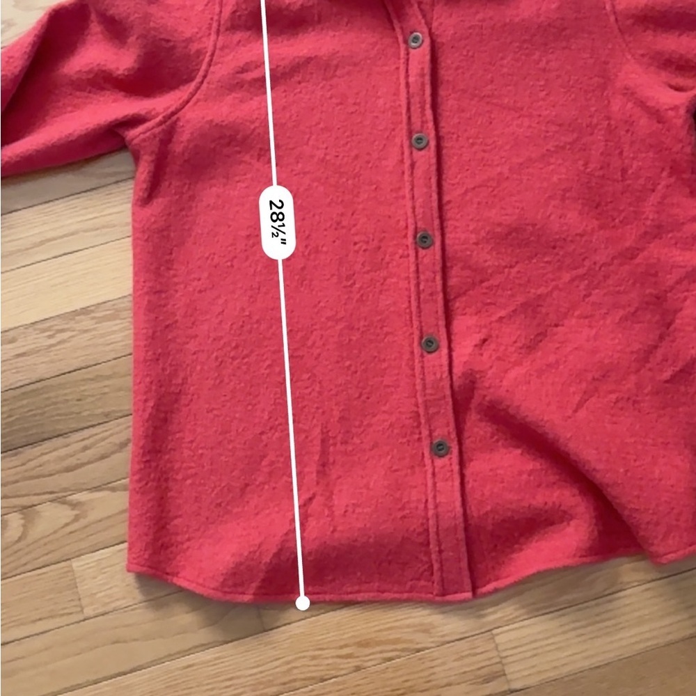 Appleseed's Classic Red Button-Down Wool Shirt Jacket - Picture 10 of 10